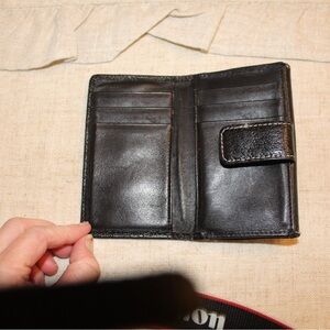 Ann Taylor Black Leather Card Holder